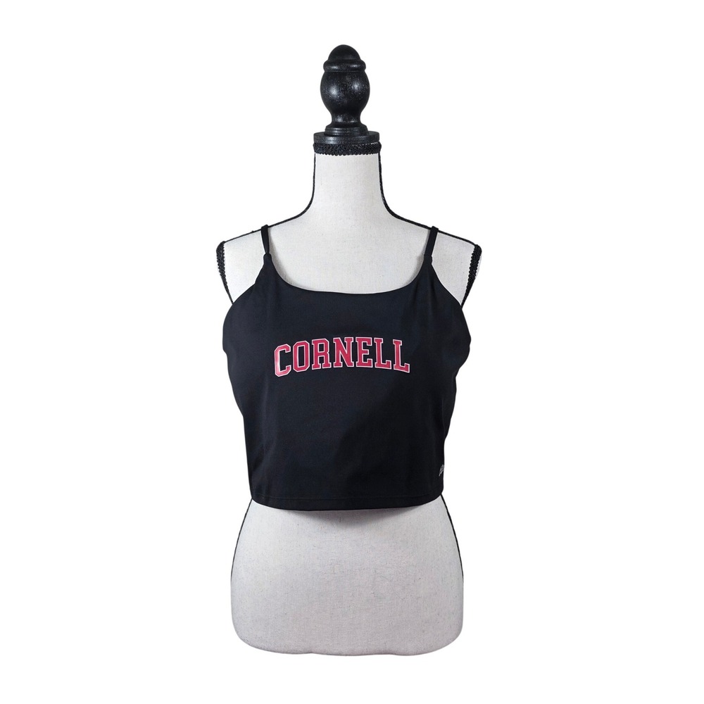 Hype and Vice Cornell Crop Tank Top Black Spandex Collegiate XL Gameday Tailgate
